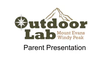 Parent Presentation  History of the Program   Available to Jefferson County 6th grade students