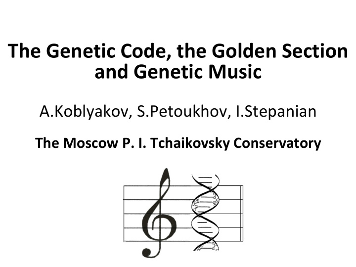 the genetic code the golden section and genetic music