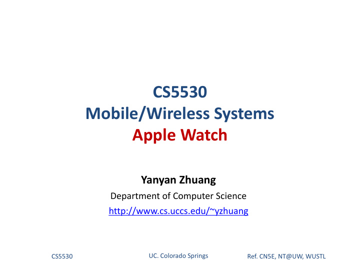 cs5530 mobile wireless systems apple watch