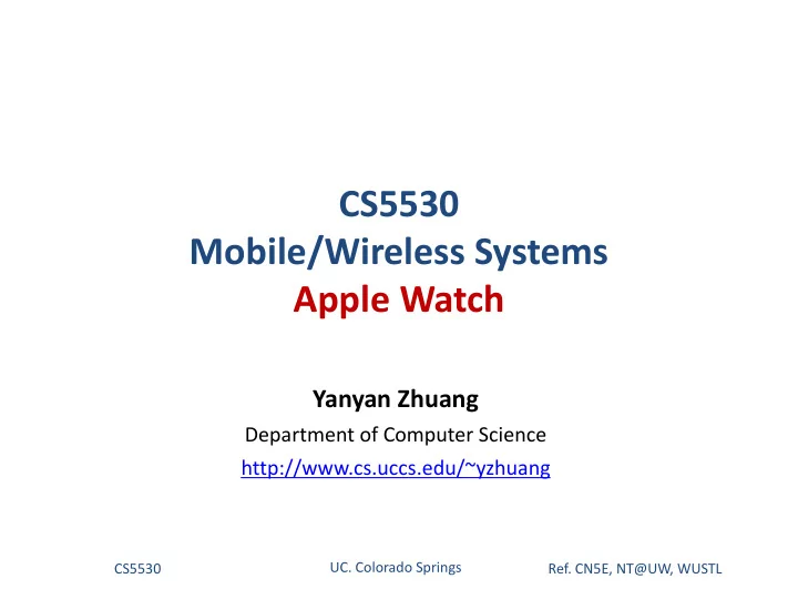 cs5530 mobile wireless systems apple watch