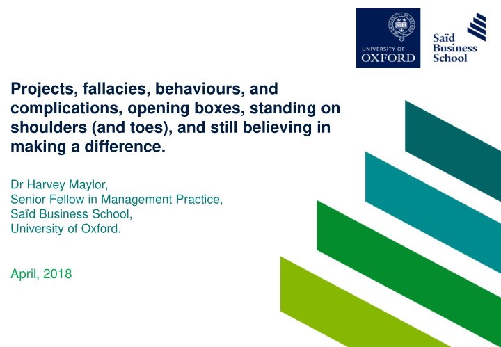 projects fallacies behaviours and
