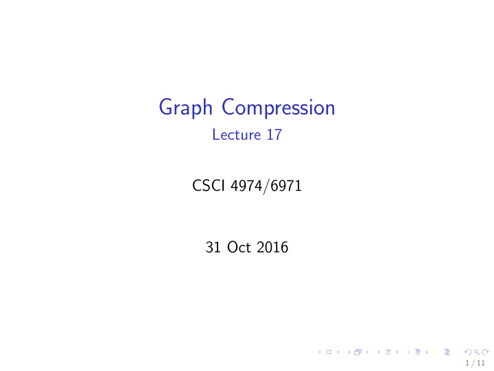 graph compression