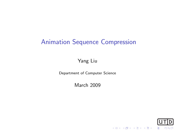 animation sequence compression