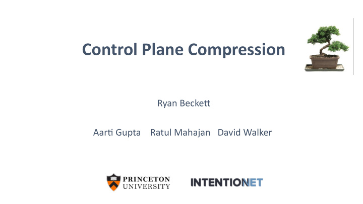control plane compression