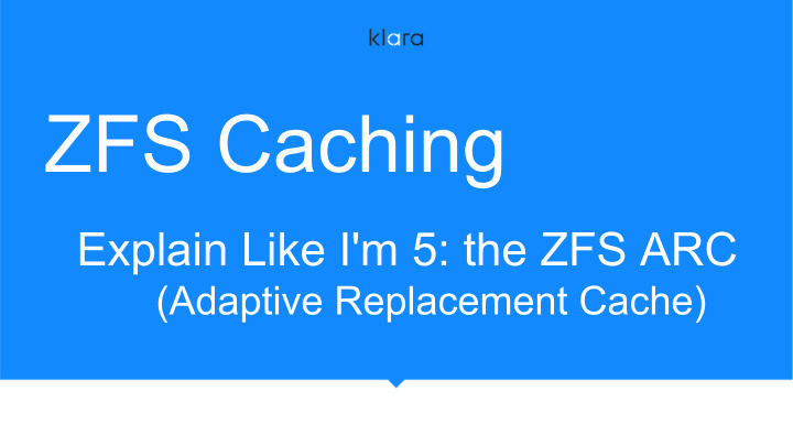 zfs caching