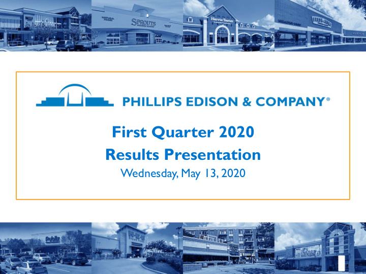 first quarter 2020 results presentation