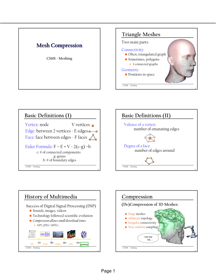 mesh compression mesh compression