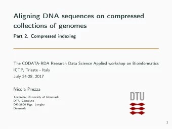Aligning DNA sequences on compressed  collections of genomes  Part 2. Compressed indexing  The