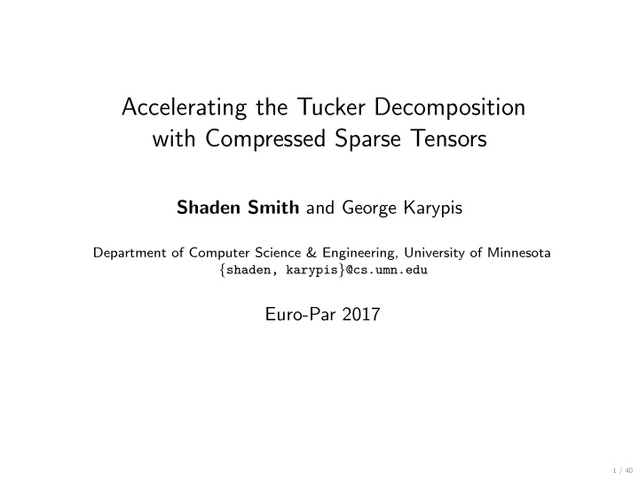 accelerating the tucker decomposition with compressed