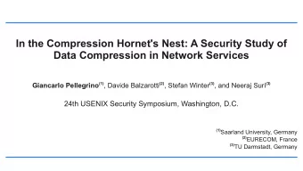 In the Compression Hornet's Nest: A Security Study of  Data Compression in Network Services