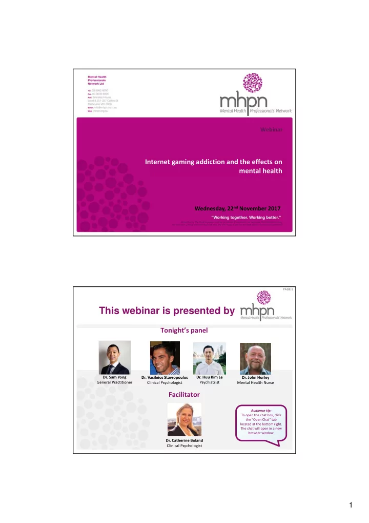this webinar is presented by