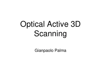 Scanning  Gianpaolo Palma  3D Scanning Taxonomy  SHAPE ACQUISTION  CONTACT  NO-CONTACT  NO