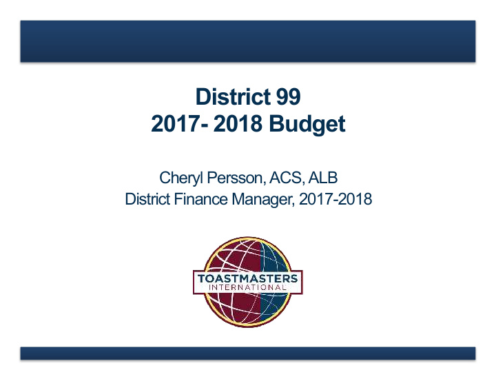 district 99 2017 2018 budget