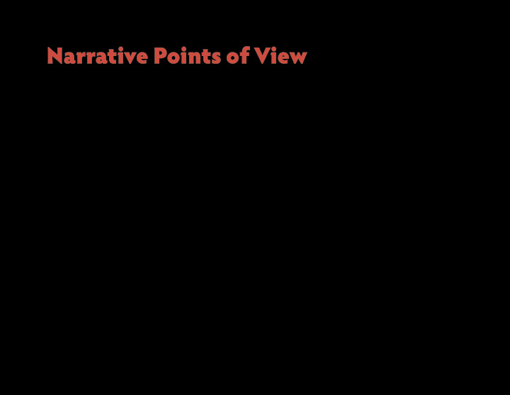 narrative points of view