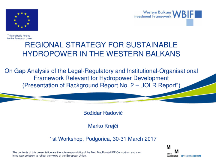 regional strategy for sustainable hydropower in the