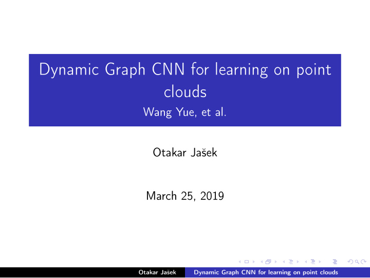 dynamic graph cnn for learning on point clouds