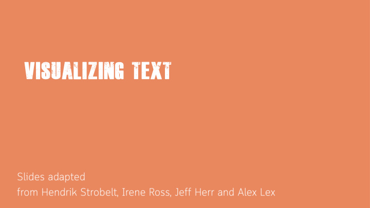 visualizing text