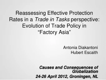 Reassessing Effective Protection Rates in a Trade in Tasks perspective:  Evolution of Trade Policy