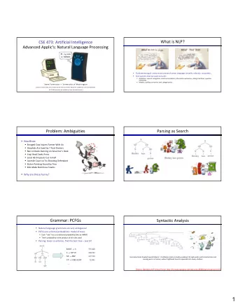 1  Dialog Systems  ELIZA  A psychotherapist agent (Weizenbaum,  ~1964)  Led to a long