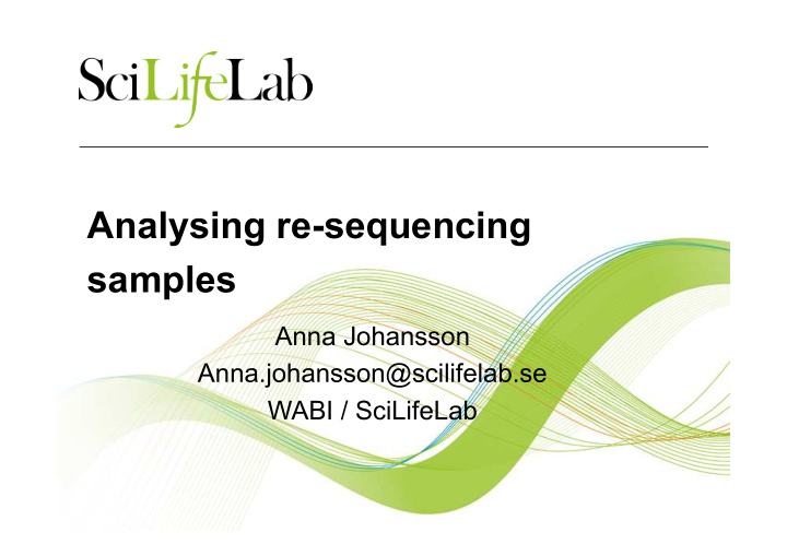 analysing re sequencing samples