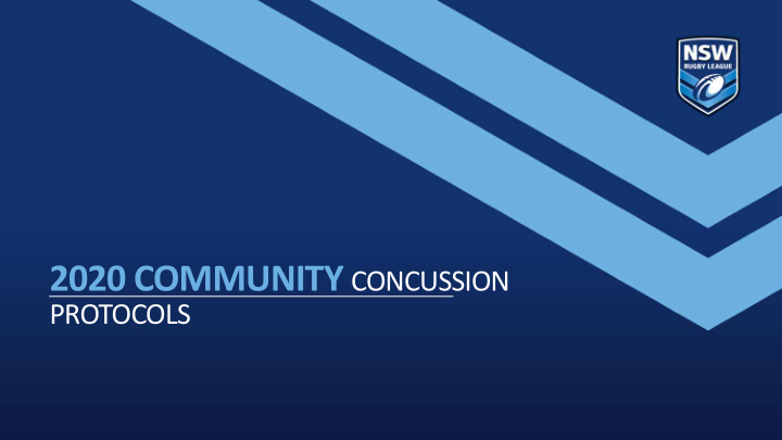 2020 community concussion protocols