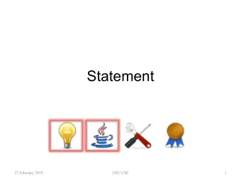 Statement  27 February 2019  OSU CSE  1  BL Compiler Structure  Code  Tokenizer  Parser  Generator