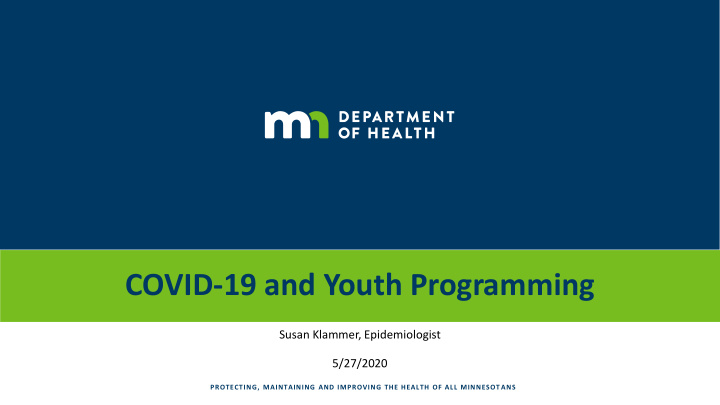 covid 19 and youth programming