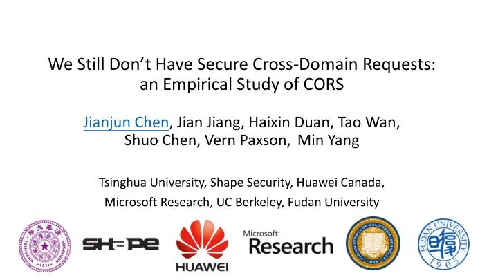 we still don t have secure cross domain requests an