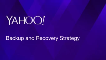 Backup and Recovery Strategy  About Stacy  10+ years of experience on various flavors of