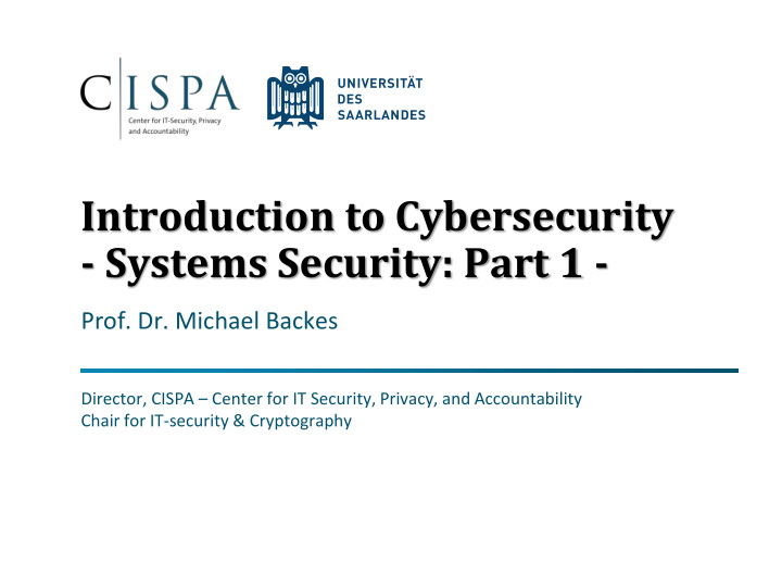systems security part 1