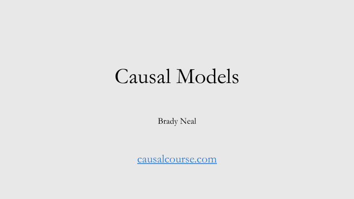 causal models