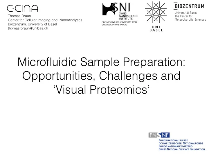 microfluidic sample preparation opportunities challenges