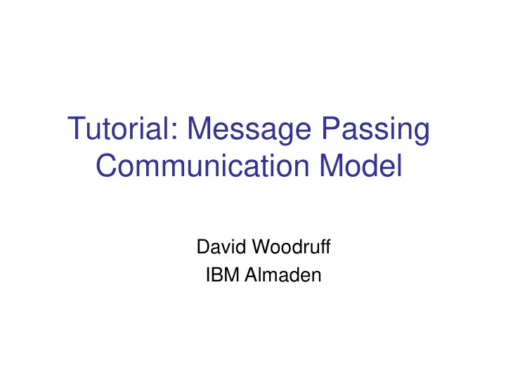 communication model