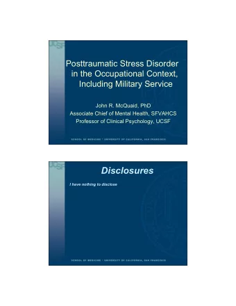 Disclosures  I have nothing to disclose  1  3/11/16  Overview  Review  current conceptualization