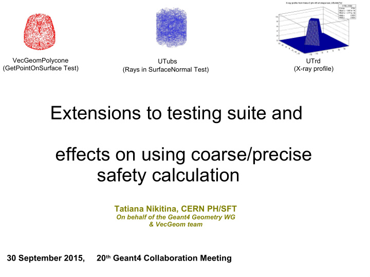 extensions to testing suite and effects on using coarse