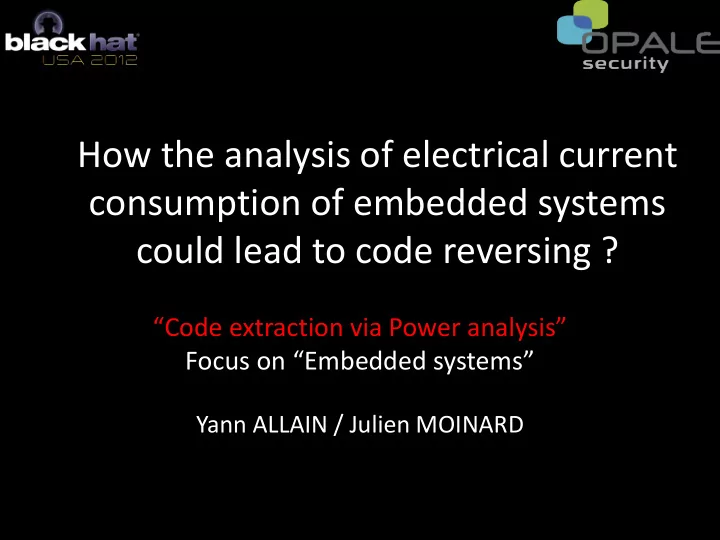 how the analysis of electrical current