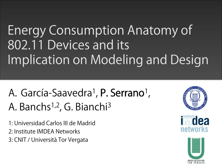 energy consumption anatomy of 802 11 devices and its