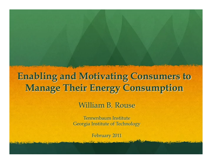 manage their energy consumption