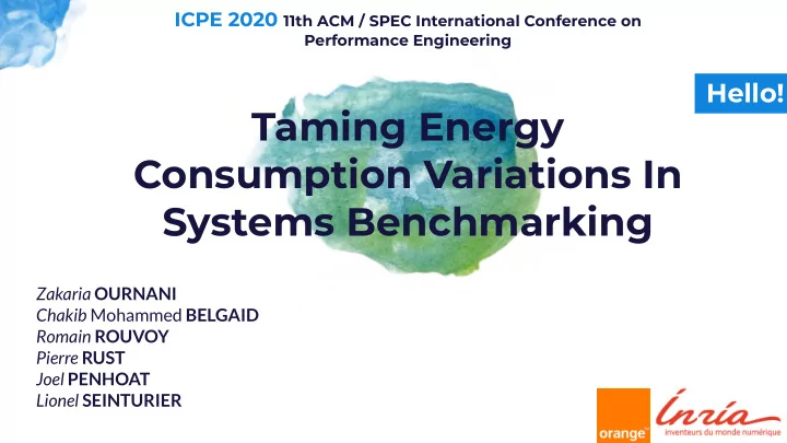 taming energy consumption variations in systems