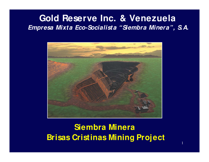 gold reserve inc amp venezuela