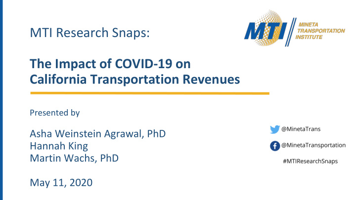 mti research snaps the impact of covid 19 on california