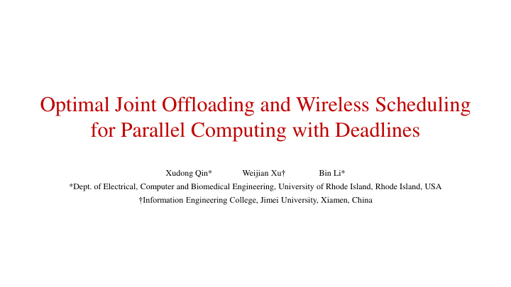 optimal joint offloading and wireless scheduling