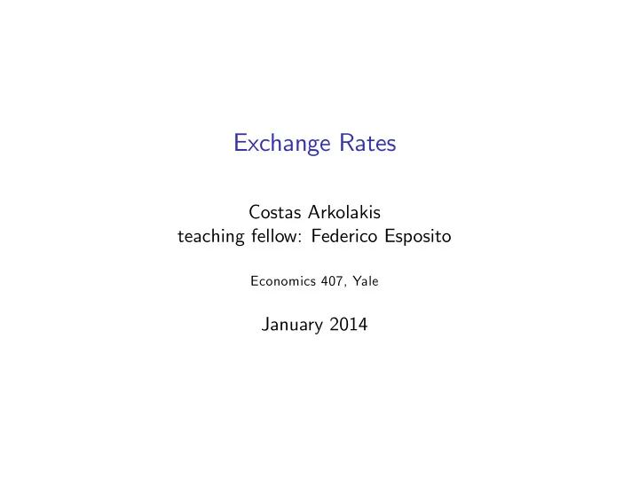 exchange rates