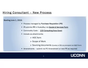 Hiring  Hiring Consultant   Consultant  New Pr  Process  ocess  Star  Starting June 1  ting
