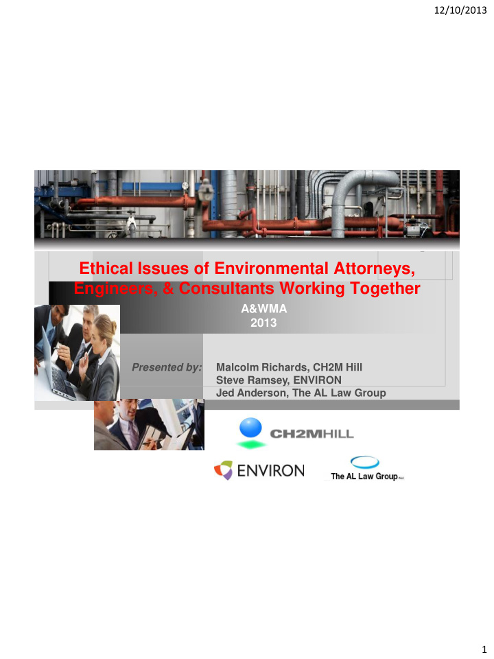 ethical issues of environmental attorneys engineers