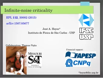 I  n  fj  n  i  t  e  -  n  o  i  s  e  c  r  i  t  i  c  a  l  i  t  y  E  P  L  ,  3  0  0  0  2