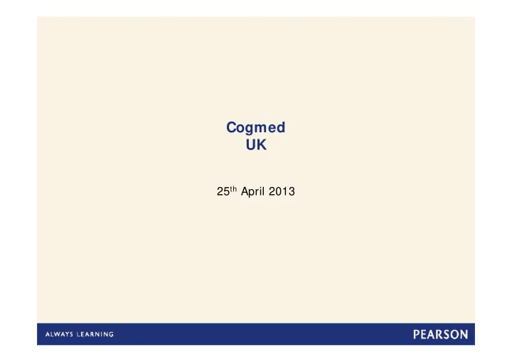 cogmed uk