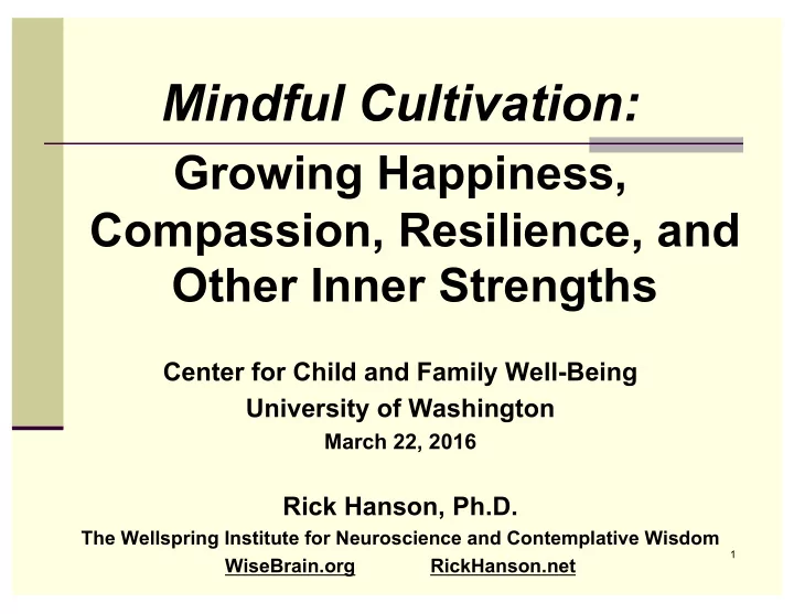 mindful cultivation