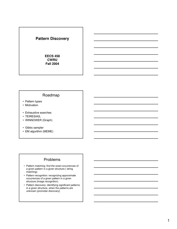 pattern discovery