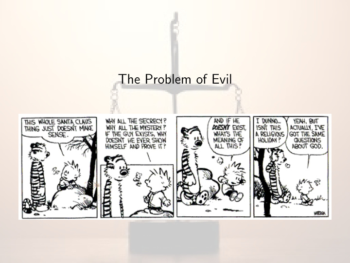 the problem of evil proofs of non existence